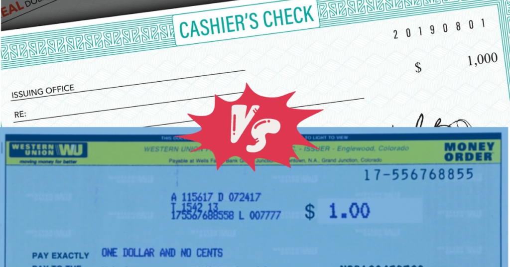 Money Order Vs Cashier’s Check